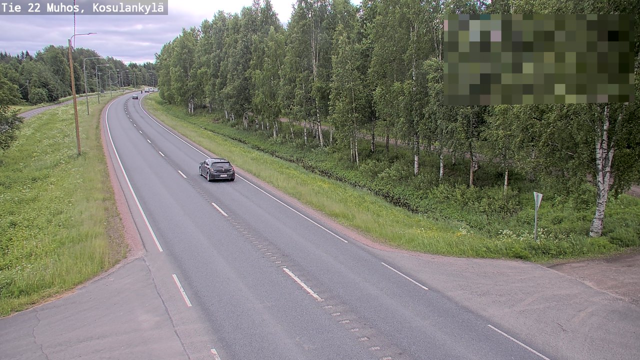 Weather Camera Image Road 22 Muhos, Kosulankylä, Muhos, Pohjois-Pohjanmaa