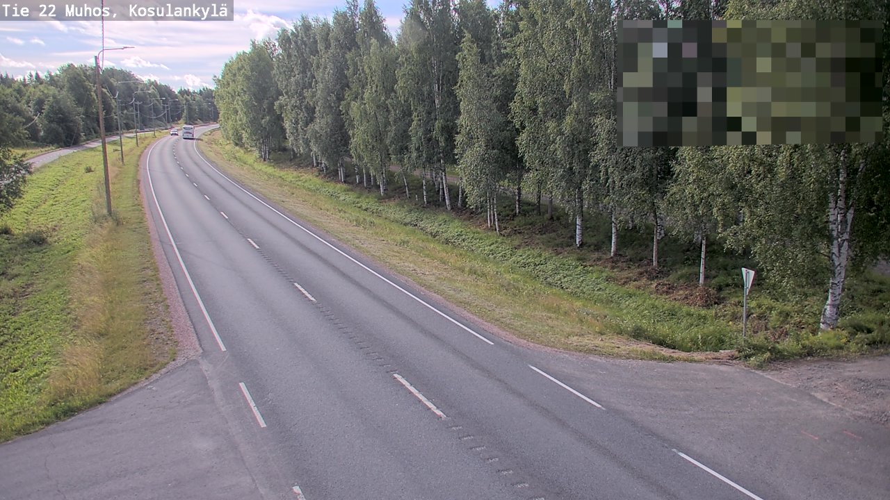 Weather Camera Image Road 22 Muhos, Kosulankylä, Muhos, Pohjois-Pohjanmaa