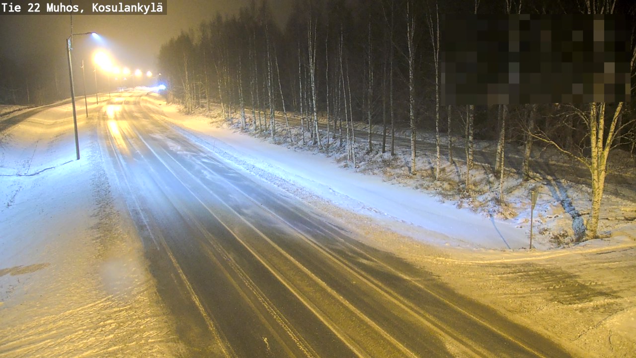 Weather Camera Image Väg 22 Muhos, Kosulankylä, Muhos, Pohjois-Pohjanmaa