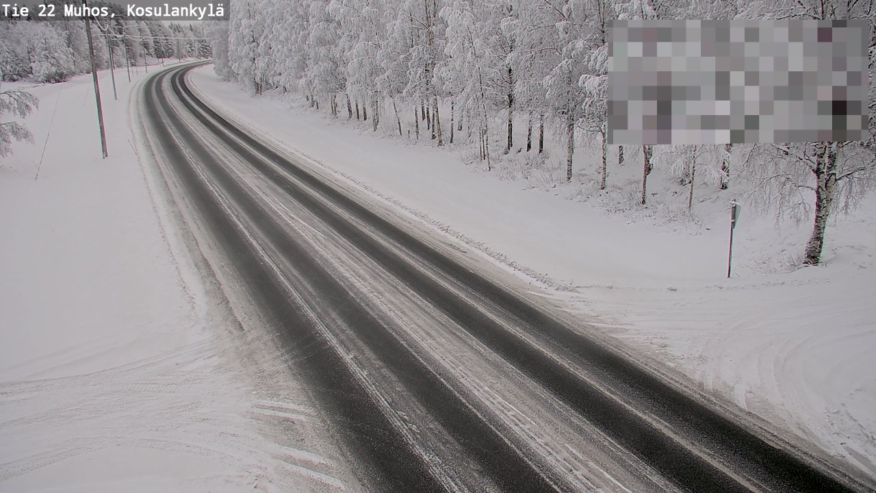 Weather Camera Image Väg 22 Muhos, Kosulankylä, Muhos, Pohjois-Pohjanmaa