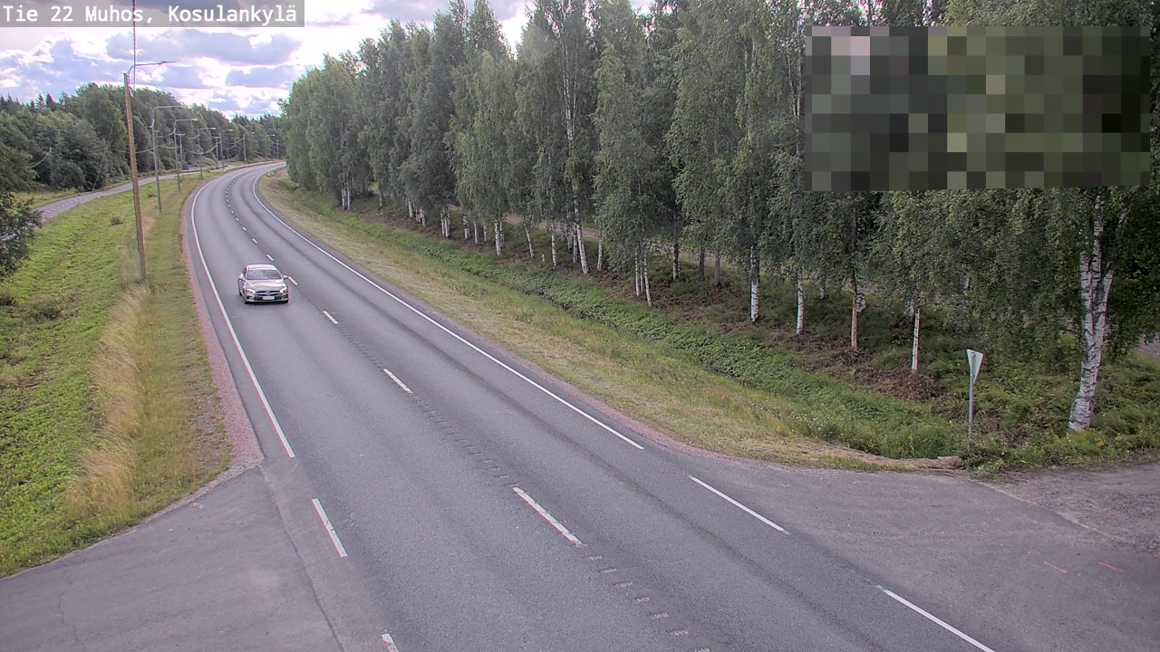 Weather Camera Image Väg 22 Muhos, Kosulankylä, Muhos, Pohjois-Pohjanmaa