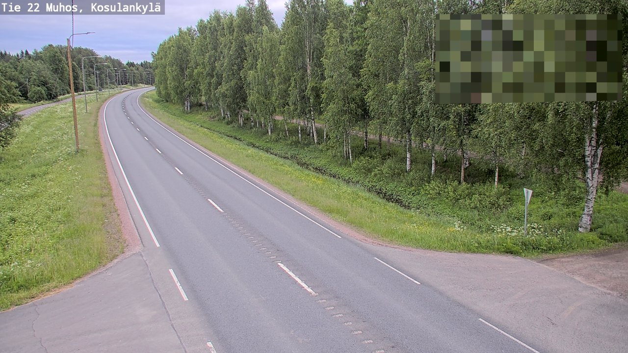 Weather Camera Image Road 22 Muhos, Kosulankylä, Muhos, Pohjois-Pohjanmaa