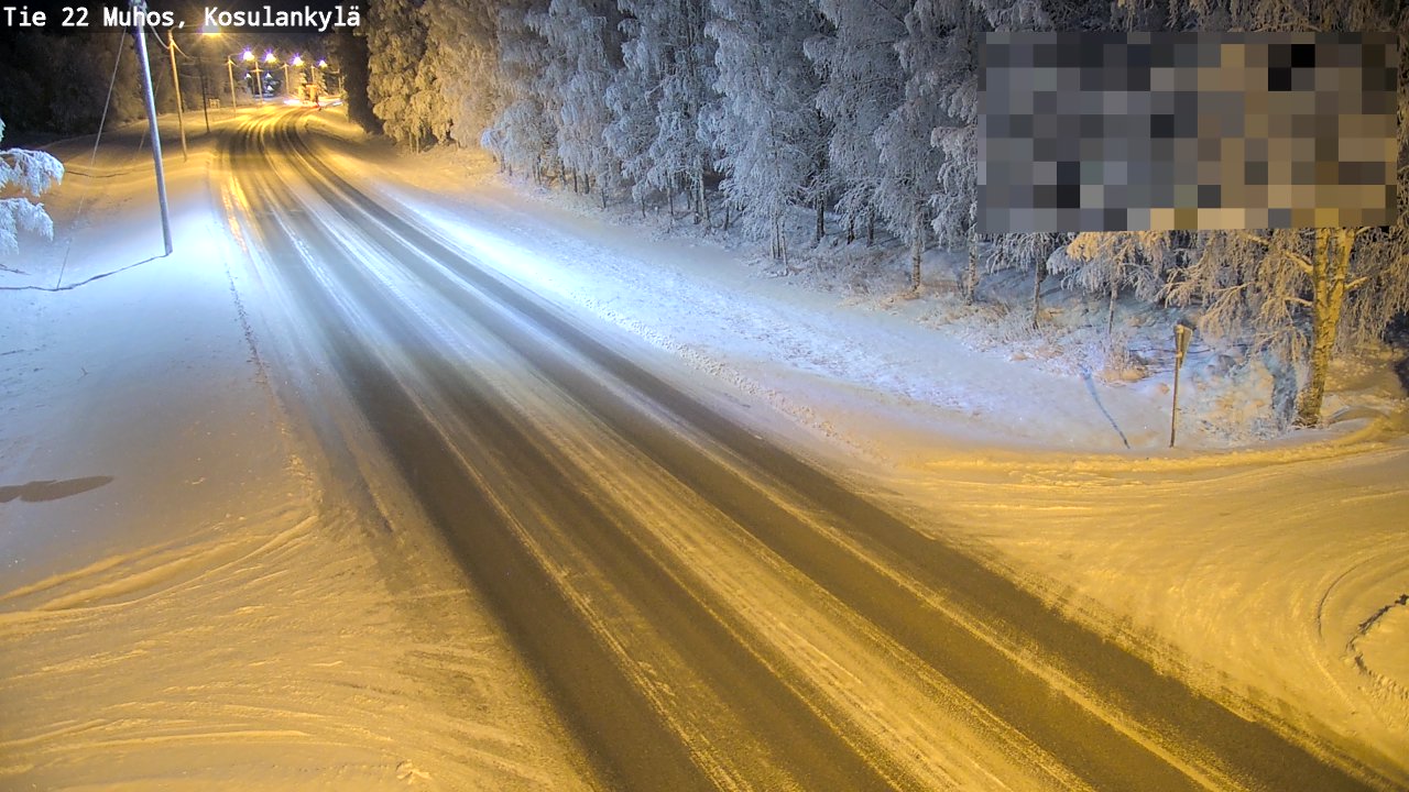 Weather Camera Image Road 22 Muhos, Kosulankylä, Muhos, Pohjois-Pohjanmaa