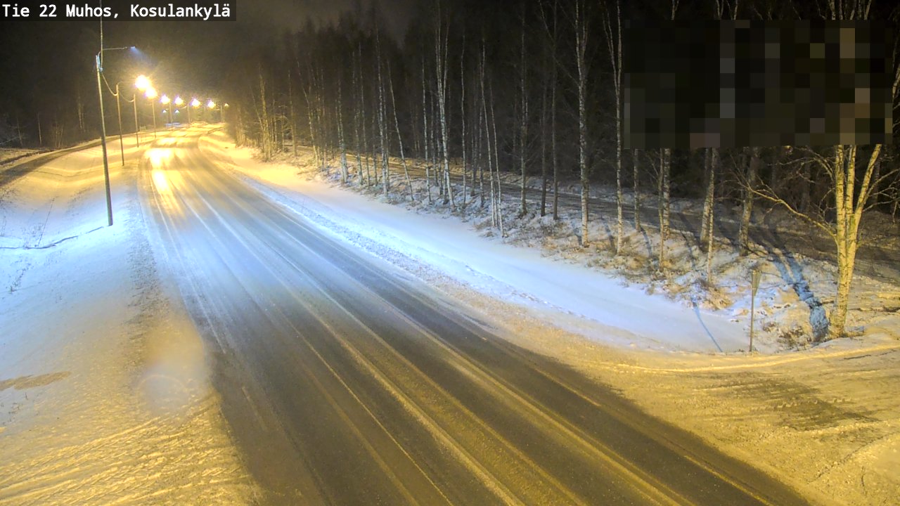 Weather Camera Image Väg 22 Muhos, Kosulankylä, Muhos, Pohjois-Pohjanmaa
