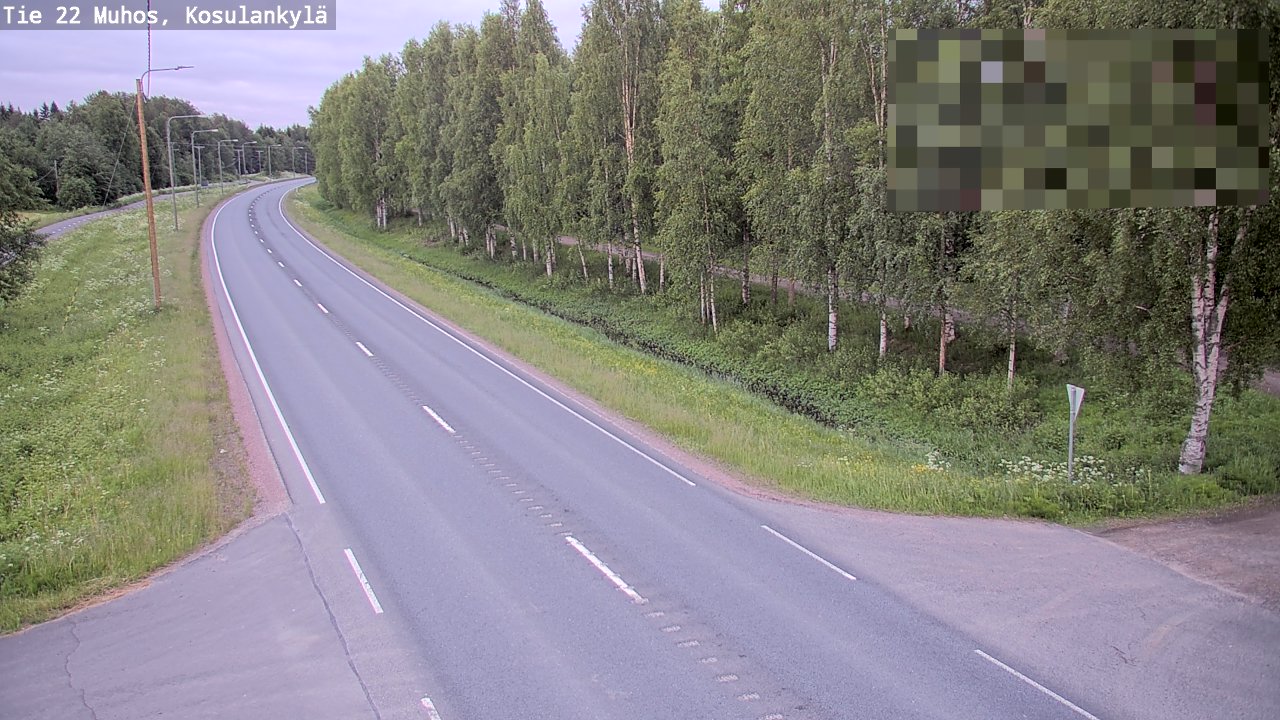 Weather Camera Image Road 22 Muhos, Kosulankylä, Muhos, Pohjois-Pohjanmaa