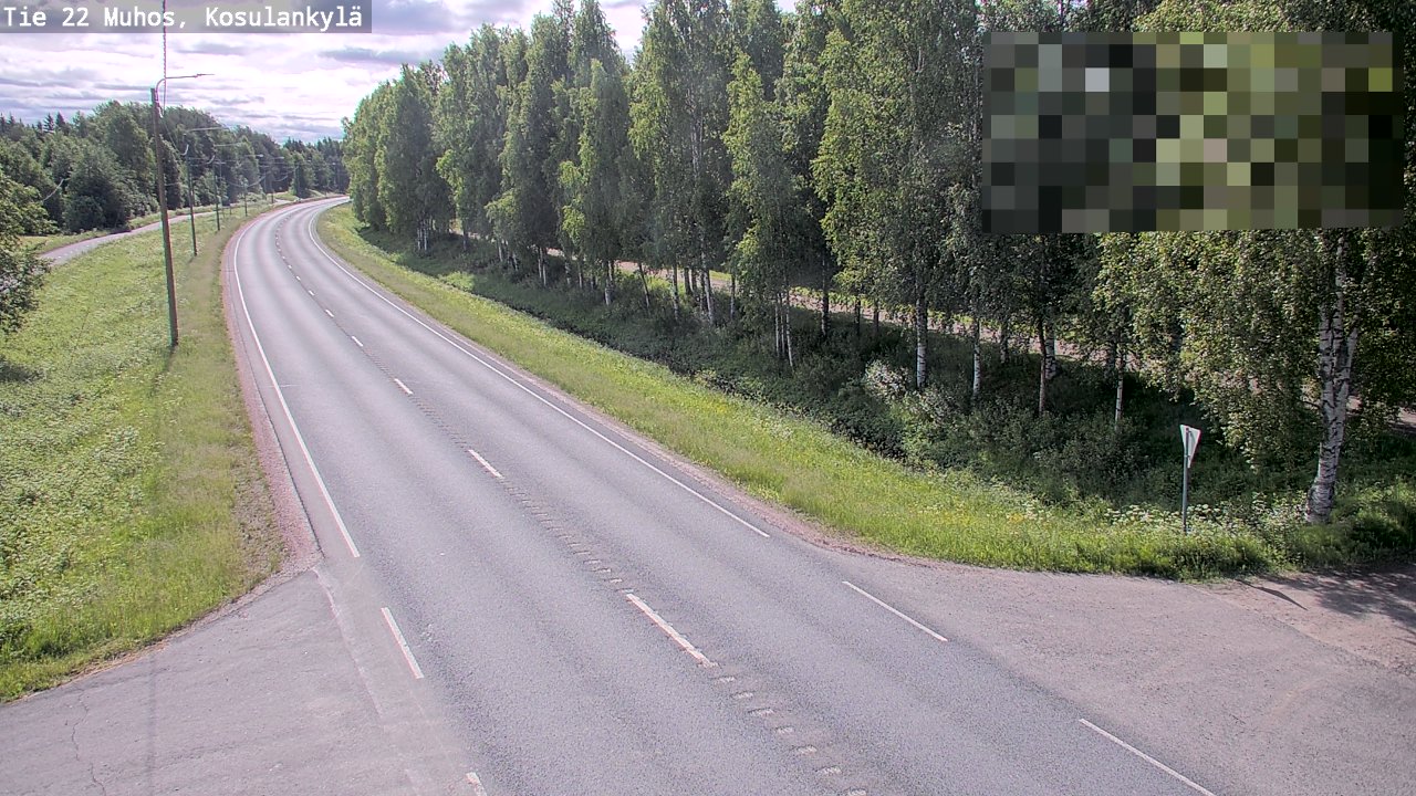 Weather Camera Image Road 22 Muhos, Kosulankylä, Muhos, Pohjois-Pohjanmaa