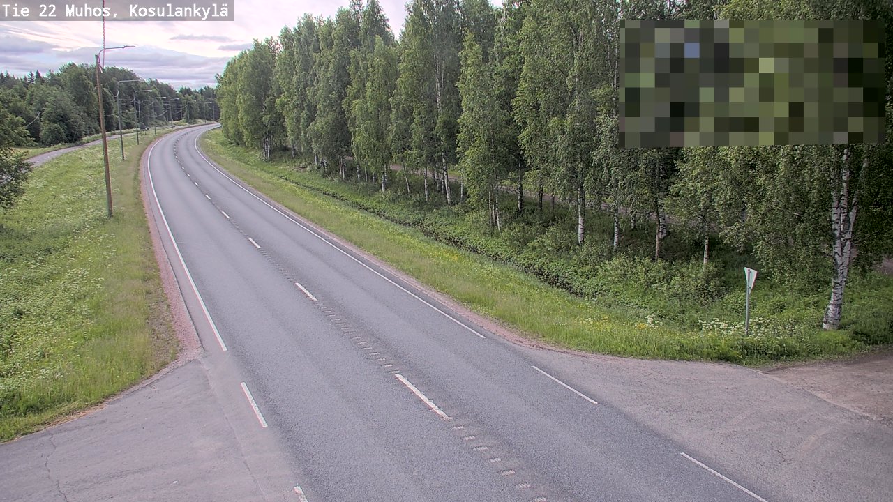 Weather Camera Image Road 22 Muhos, Kosulankylä, Muhos, Pohjois-Pohjanmaa