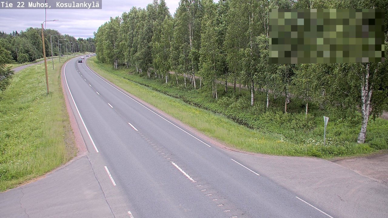Weather Camera Image Road 22 Muhos, Kosulankylä, Muhos, Pohjois-Pohjanmaa