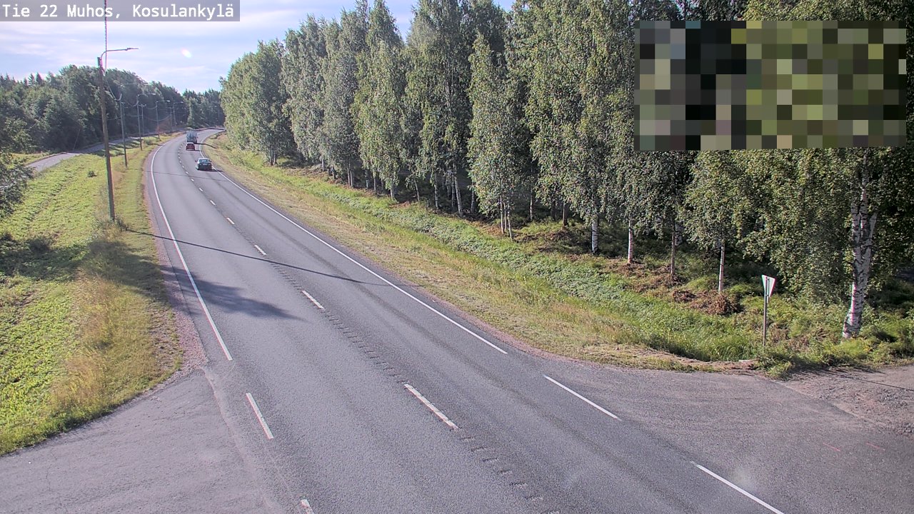 Weather Camera Image Road 22 Muhos, Kosulankylä, Muhos, Pohjois-Pohjanmaa