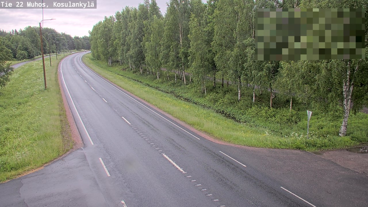 Weather Camera Image Road 22 Muhos, Kosulankylä, Muhos, Pohjois-Pohjanmaa