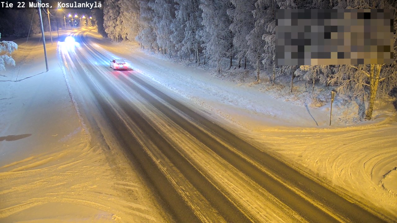 Weather Camera Image Väg 22 Muhos, Kosulankylä, Muhos, Pohjois-Pohjanmaa