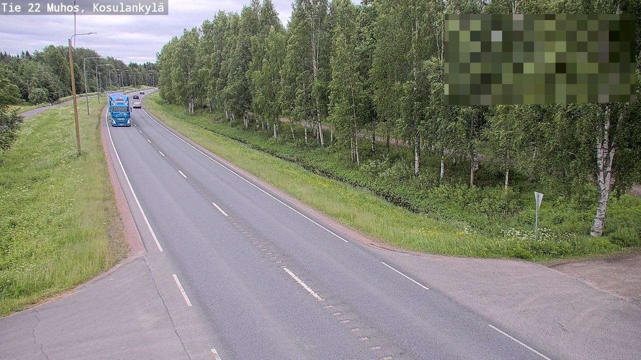 Weather Camera Image Road 22 Muhos, Kosulankylä, Muhos, Pohjois-Pohjanmaa