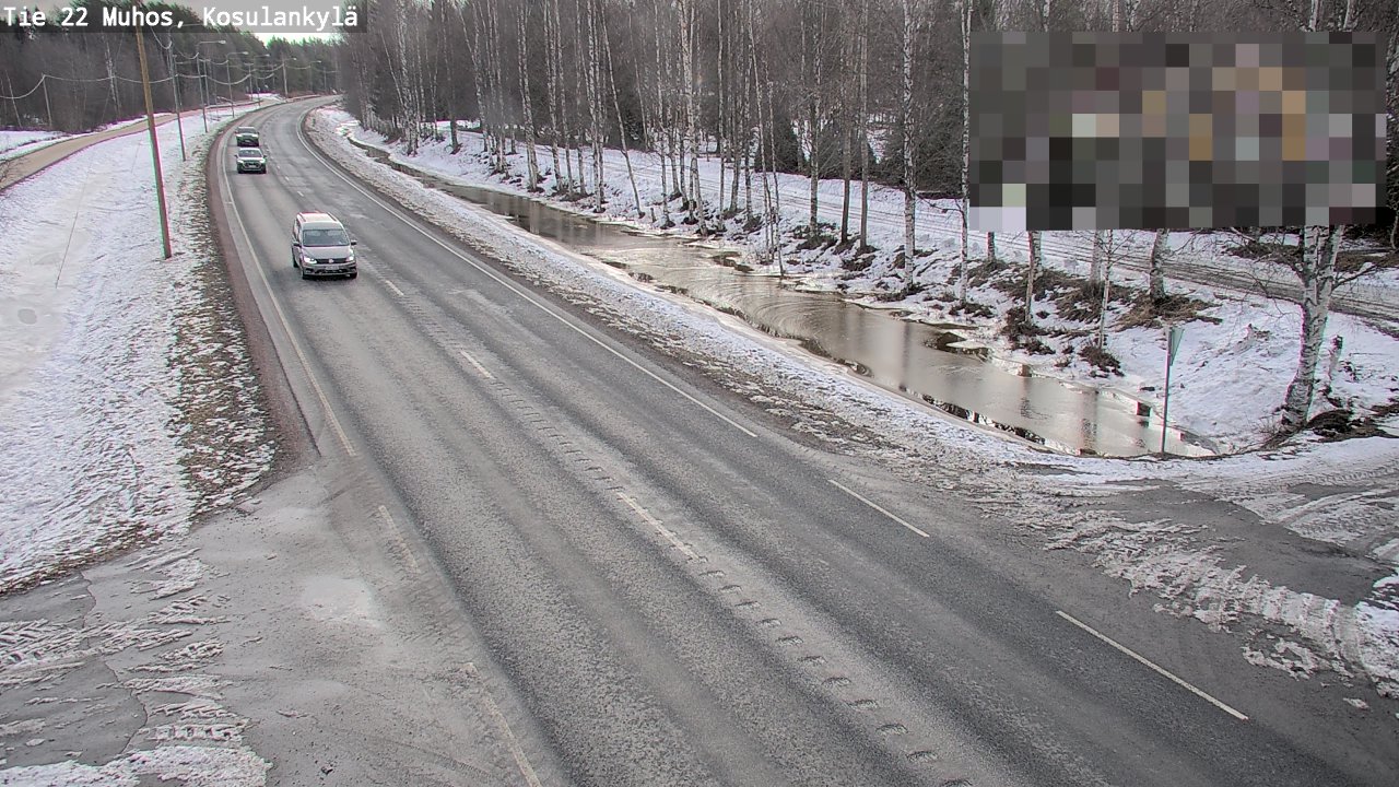 Weather Camera Image Väg 22 Muhos, Kosulankylä, Muhos, Pohjois-Pohjanmaa