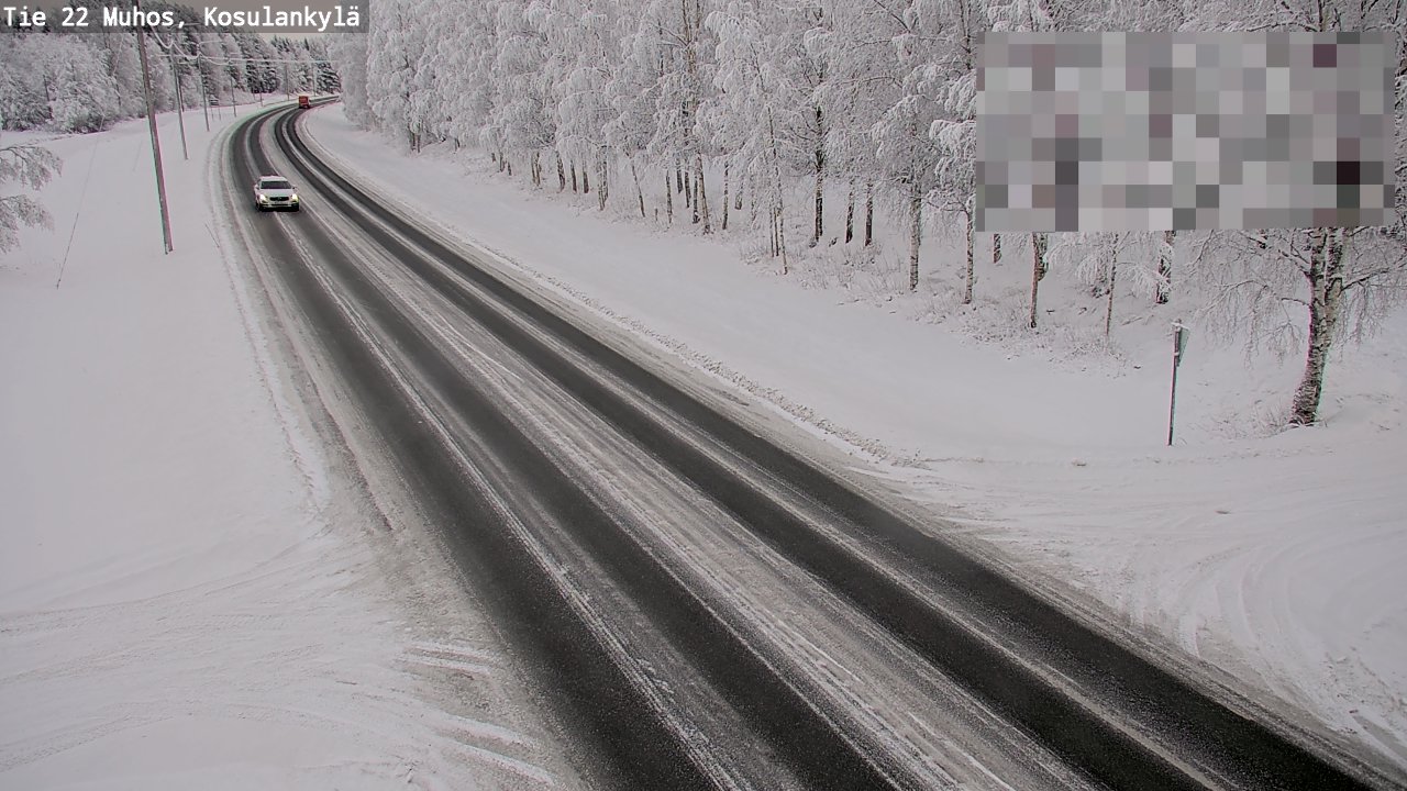 Weather Camera Image Väg 22 Muhos, Kosulankylä, Muhos, Pohjois-Pohjanmaa