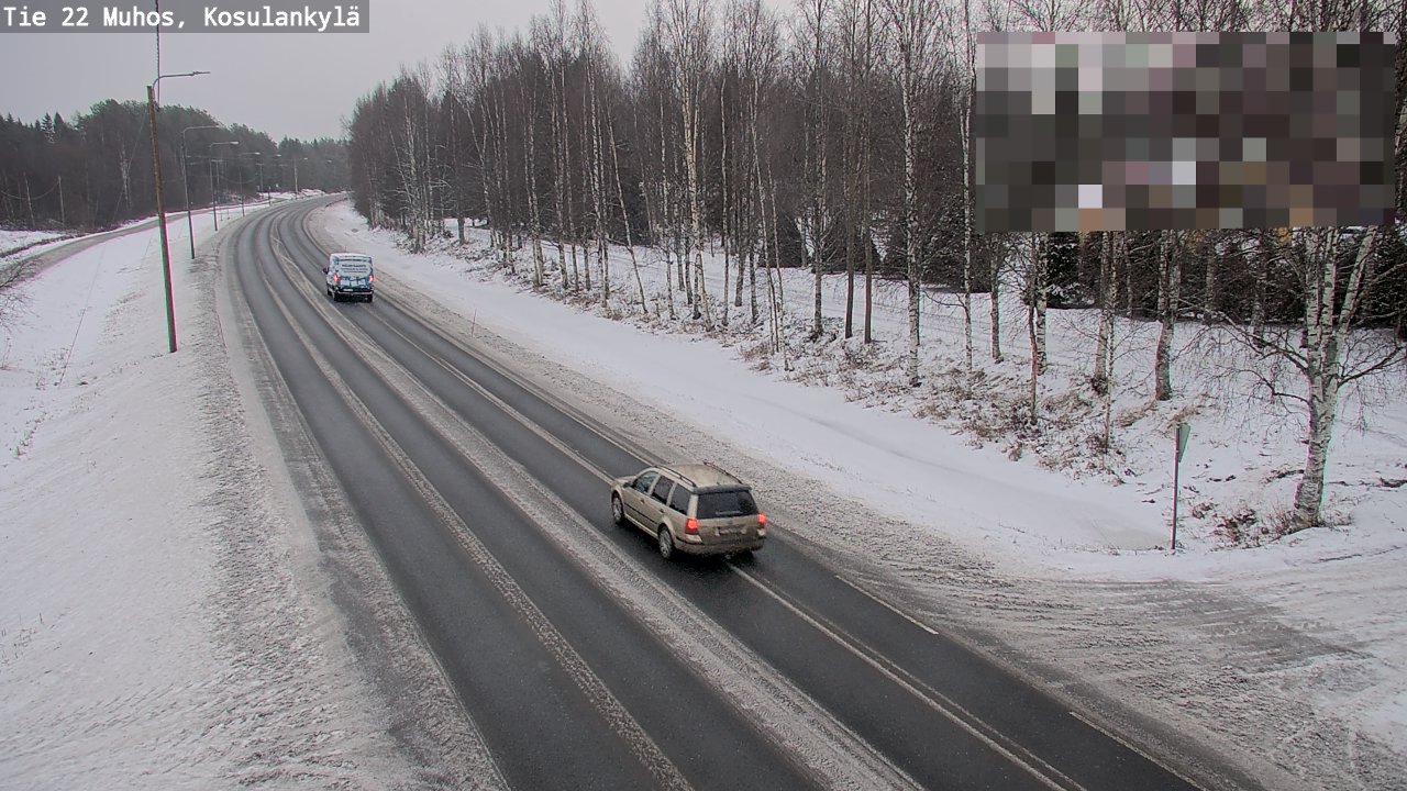 Weather Camera Image Väg 22 Muhos, Kosulankylä, Muhos, Pohjois-Pohjanmaa