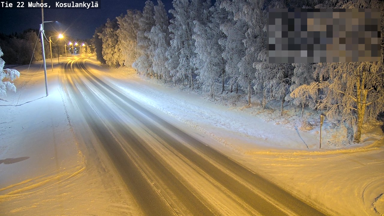Weather Camera Image Road 22 Muhos, Kosulankylä, Muhos, Pohjois-Pohjanmaa