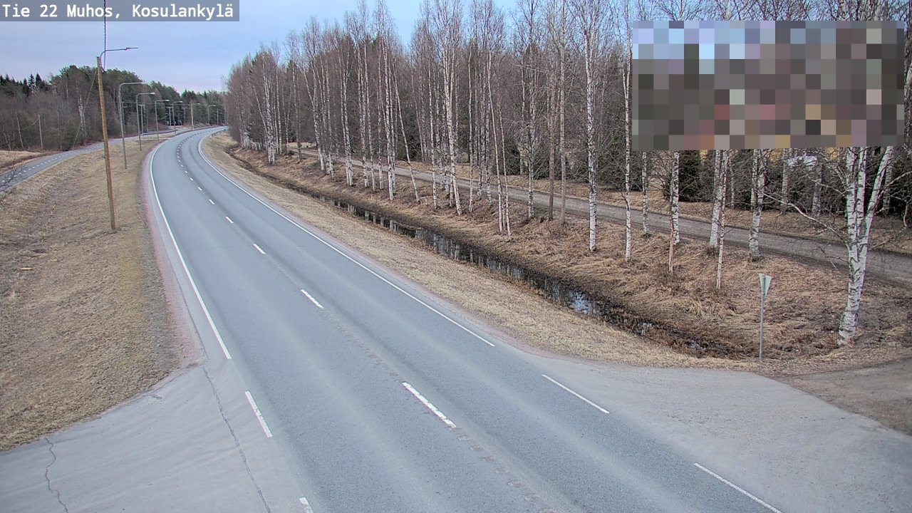 Weather Camera Image Road 22 Muhos, Kosulankylä, Muhos, Pohjois-Pohjanmaa