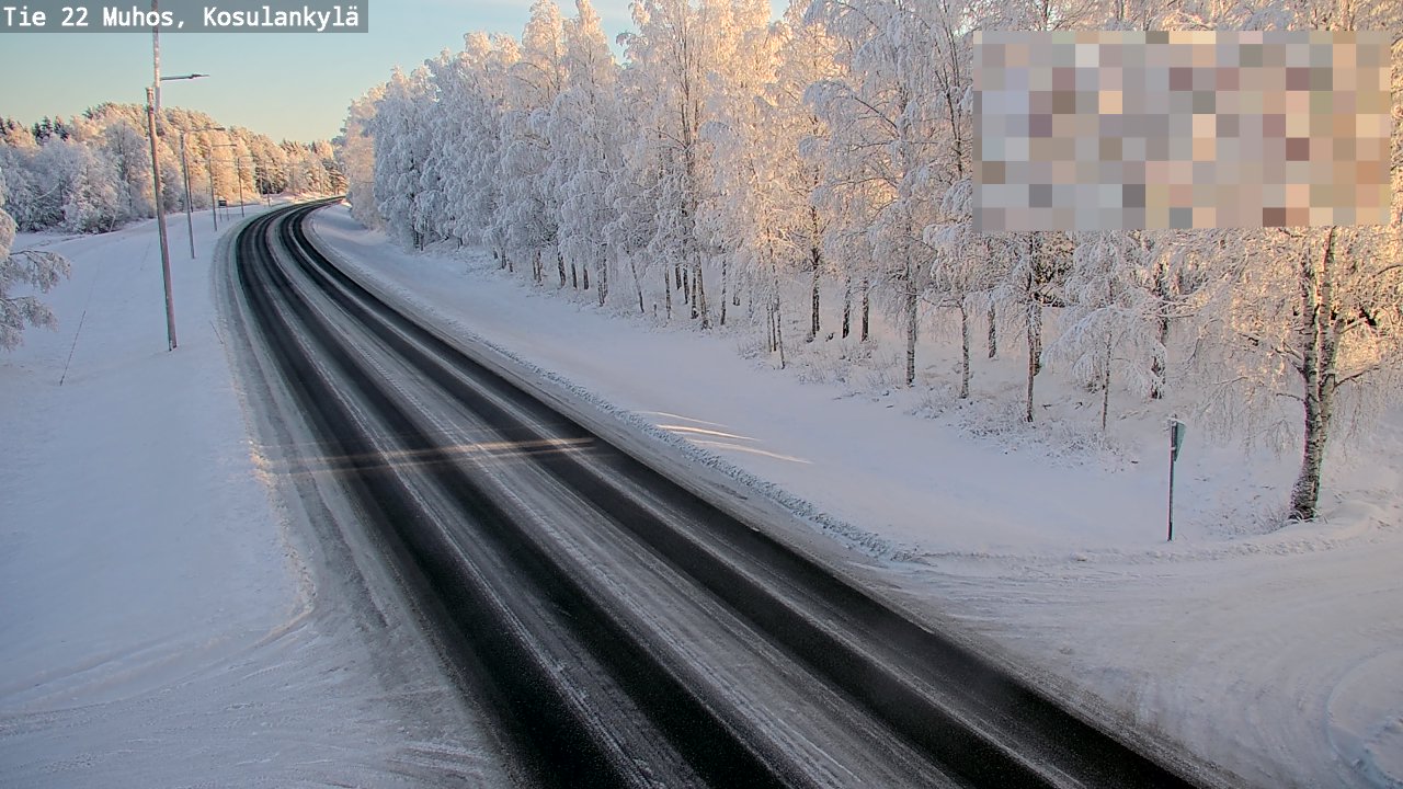 Weather Camera Image Road 22 Muhos, Kosulankylä, Muhos, Pohjois-Pohjanmaa
