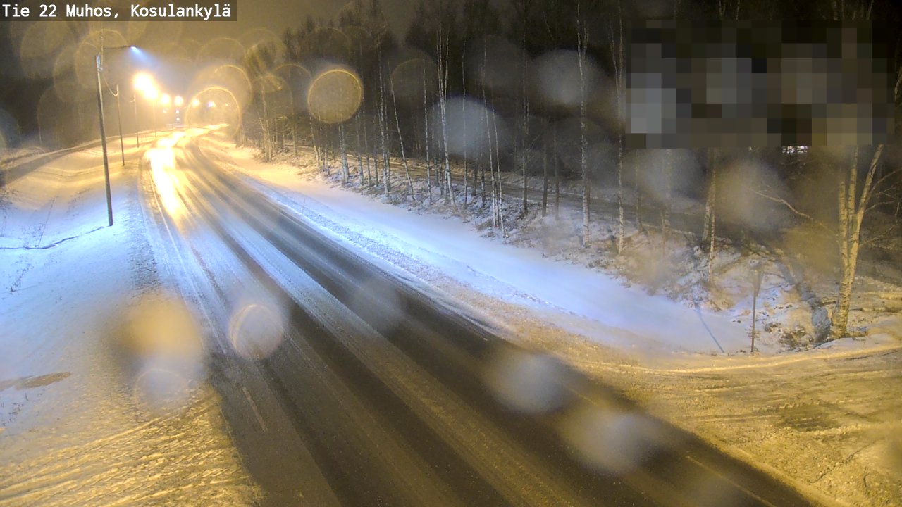 Weather Camera Image Väg 22 Muhos, Kosulankylä, Muhos, Pohjois-Pohjanmaa
