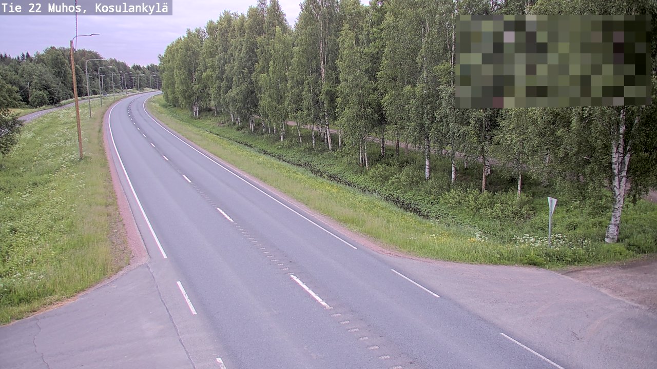 Weather Camera Image Road 22 Muhos, Kosulankylä, Muhos, Pohjois-Pohjanmaa