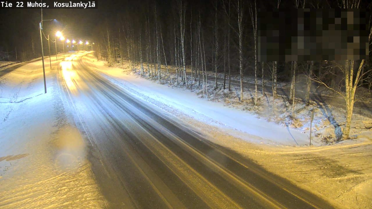 Weather Camera Image Väg 22 Muhos, Kosulankylä, Muhos, Pohjois-Pohjanmaa