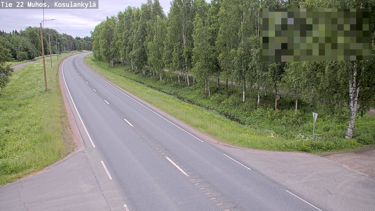 Weather Camera Image Road 22 Muhos, Kosulankylä, Muhos, Pohjois-Pohjanmaa