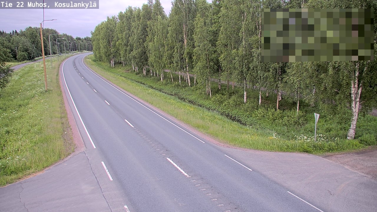 Weather Camera Image Road 22 Muhos, Kosulankylä, Muhos, Pohjois-Pohjanmaa
