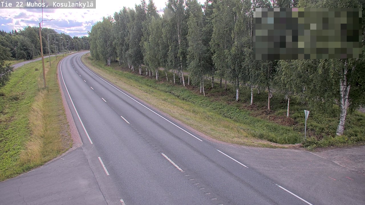 Weather Camera Image Väg 22 Muhos, Kosulankylä, Muhos, Pohjois-Pohjanmaa
