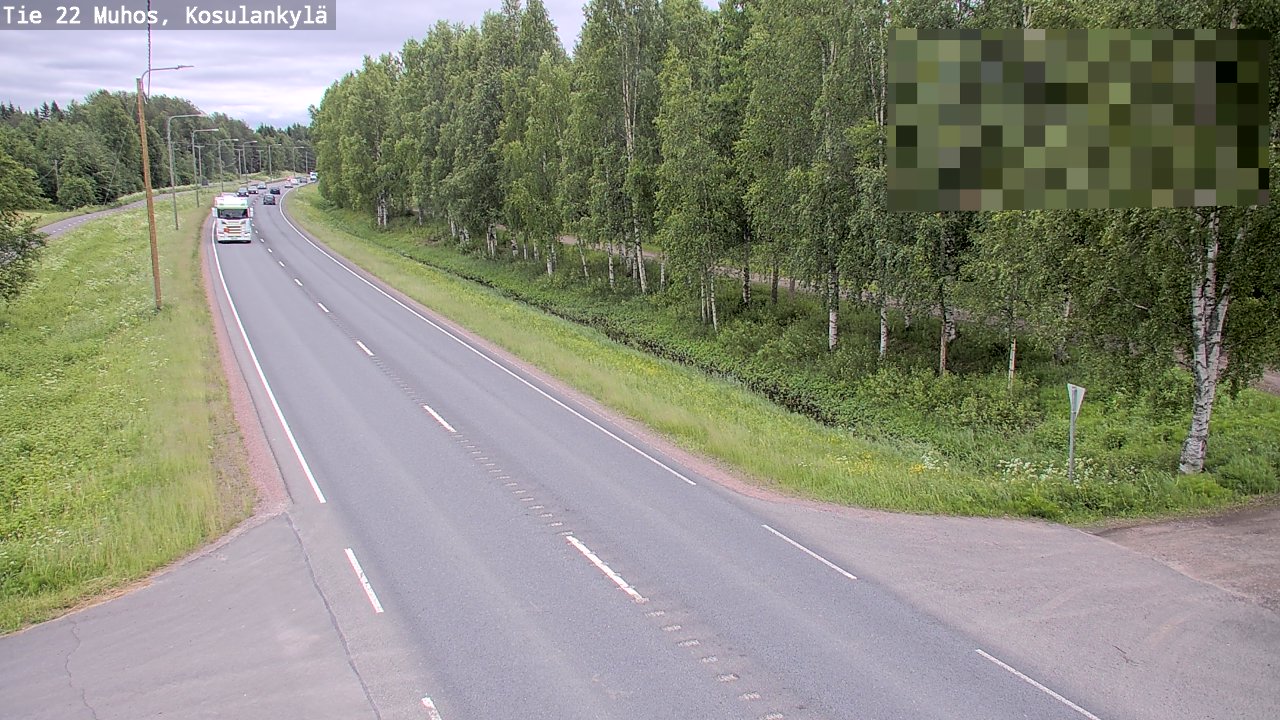 Weather Camera Image Road 22 Muhos, Kosulankylä, Muhos, Pohjois-Pohjanmaa