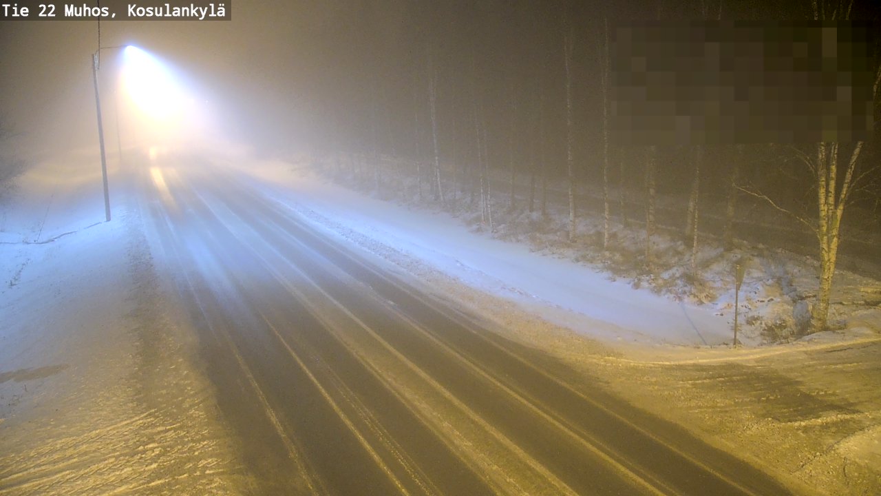 Weather Camera Image Väg 22 Muhos, Kosulankylä, Muhos, Pohjois-Pohjanmaa
