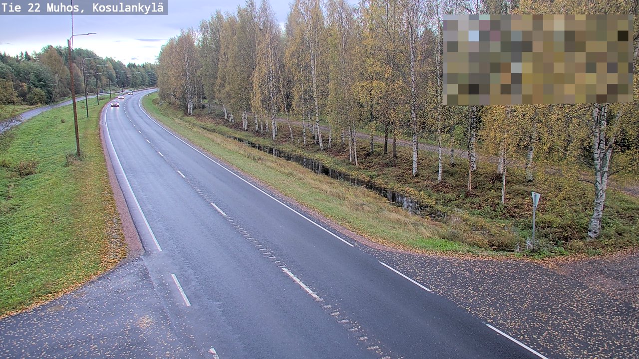 Weather Camera Image Road 22 Muhos, Kosulankylä, Muhos, Pohjois-Pohjanmaa