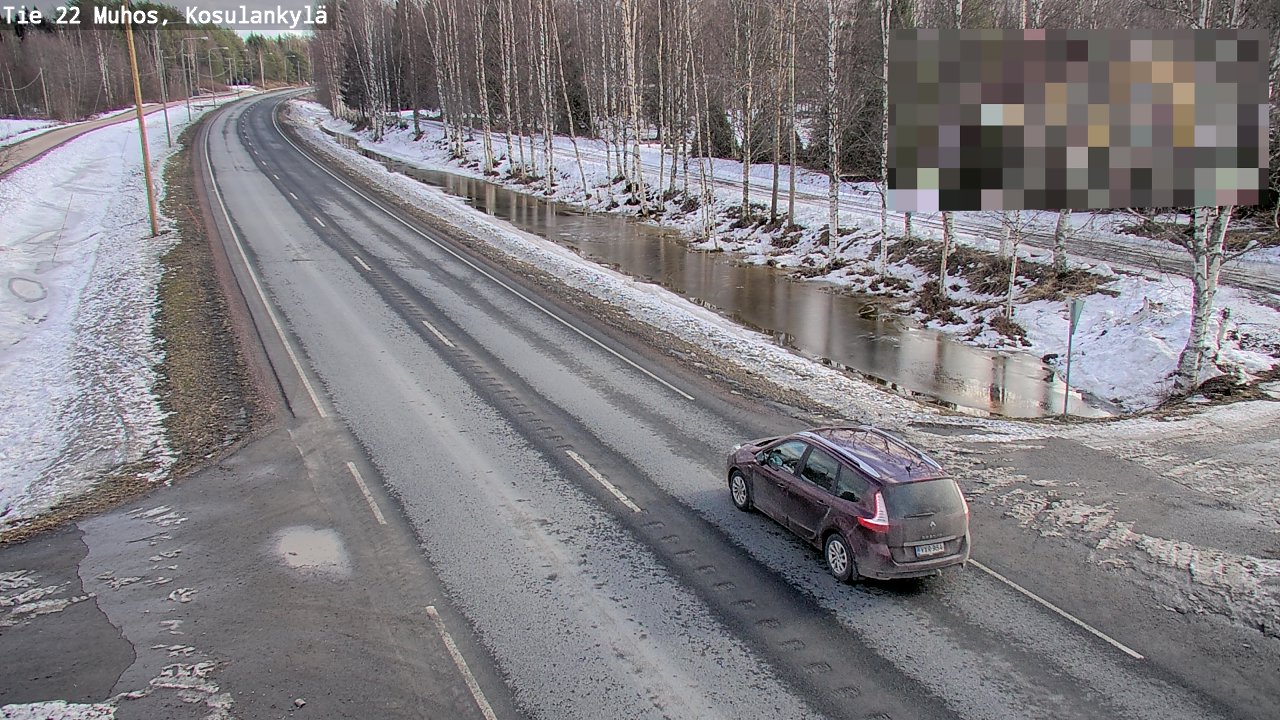 Weather Camera Image Väg 22 Muhos, Kosulankylä, Muhos, Pohjois-Pohjanmaa