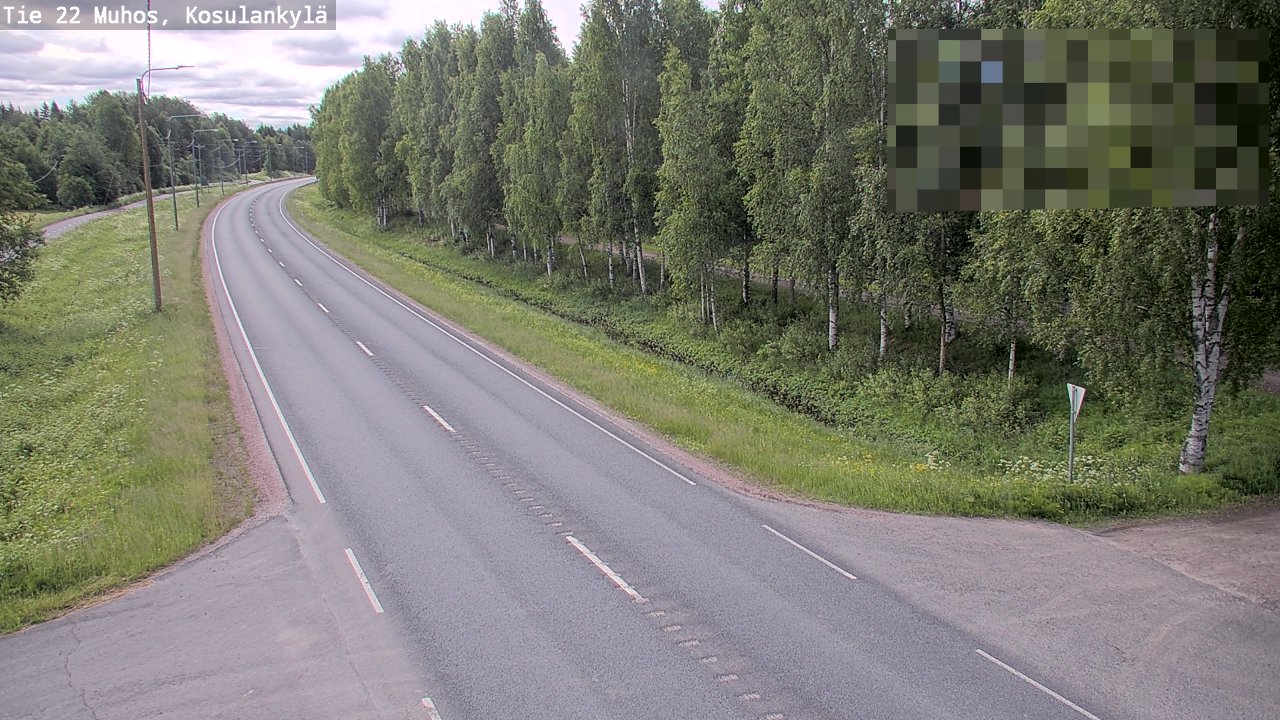 Weather Camera Image Road 22 Muhos, Kosulankylä, Muhos, Pohjois-Pohjanmaa