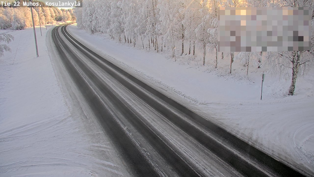 Weather Camera Image Road 22 Muhos, Kosulankylä, Muhos, Pohjois-Pohjanmaa