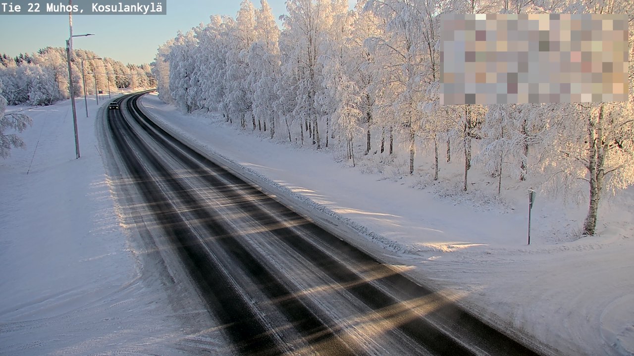 Weather Camera Image Road 22 Muhos, Kosulankylä, Muhos, Pohjois-Pohjanmaa