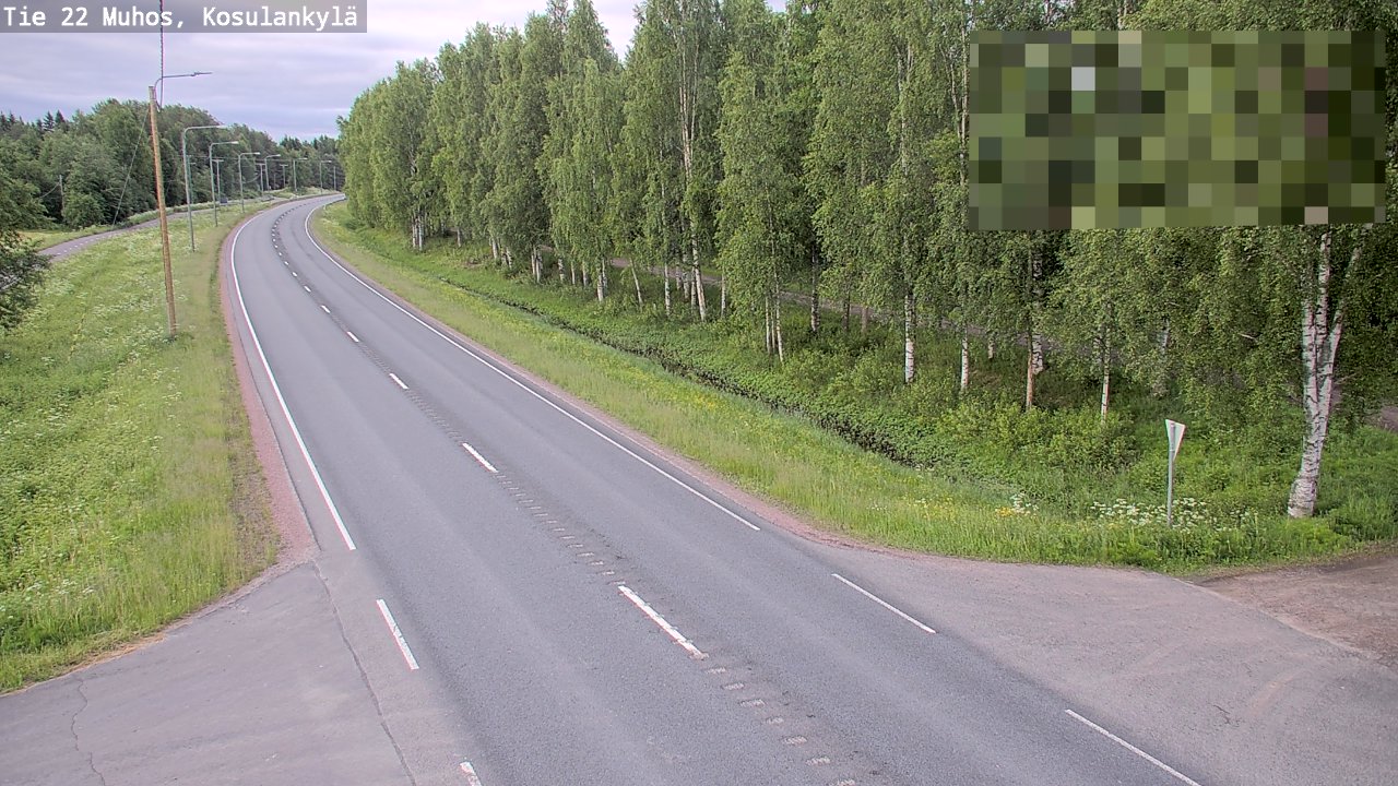 Weather Camera Image Road 22 Muhos, Kosulankylä, Muhos, Pohjois-Pohjanmaa