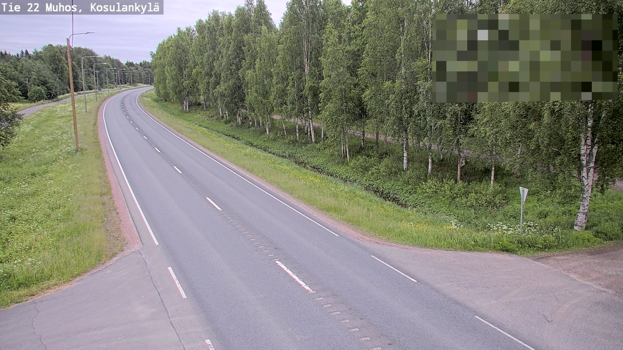Weather Camera Image Road 22 Muhos, Kosulankylä, Muhos, Pohjois-Pohjanmaa