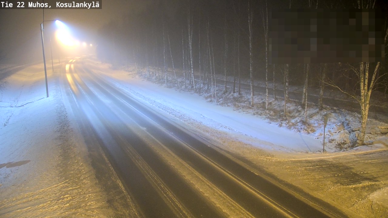 Weather Camera Image Väg 22 Muhos, Kosulankylä, Muhos, Pohjois-Pohjanmaa