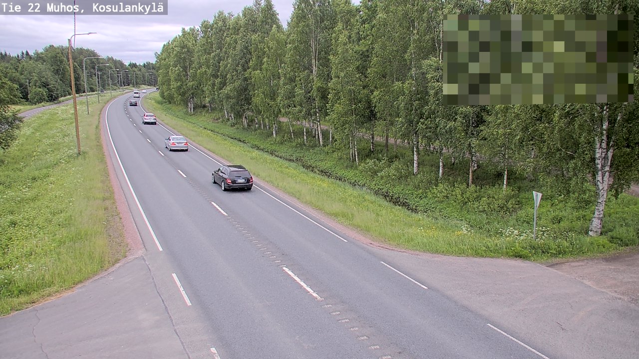 Weather Camera Image Road 22 Muhos, Kosulankylä, Muhos, Pohjois-Pohjanmaa