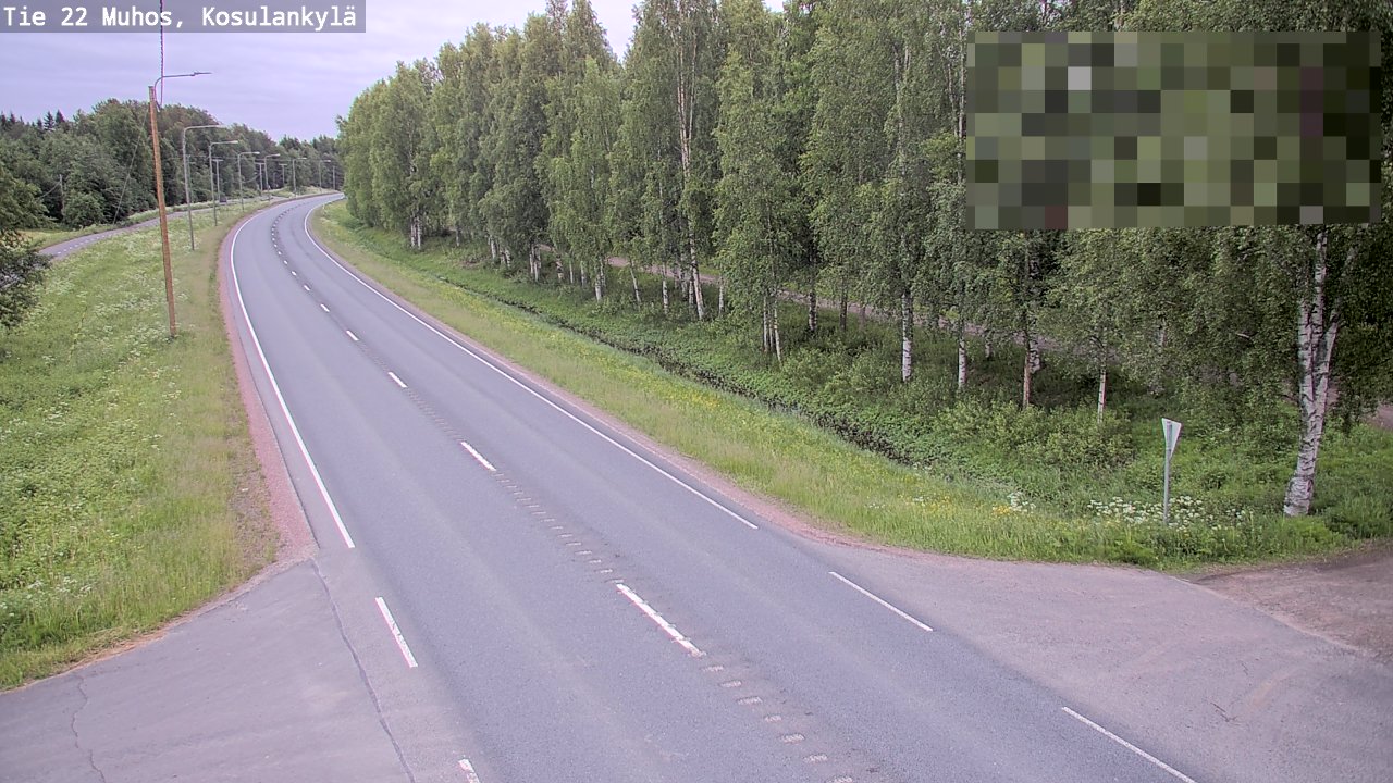 Weather Camera Image Road 22 Muhos, Kosulankylä, Muhos, Pohjois-Pohjanmaa