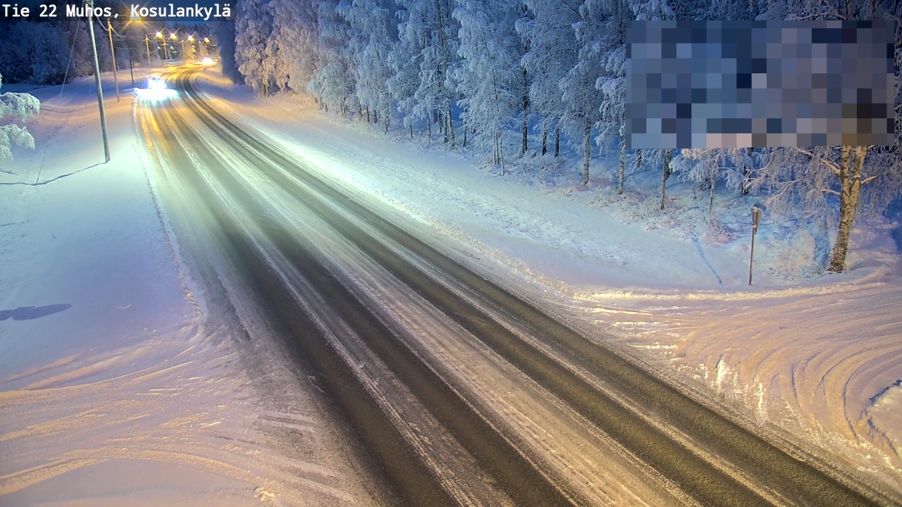 Weather Camera Image Väg 22 Muhos, Kosulankylä, Muhos, Pohjois-Pohjanmaa