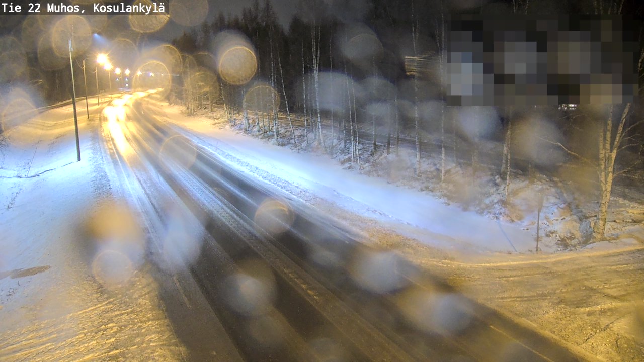 Weather Camera Image Väg 22 Muhos, Kosulankylä, Muhos, Pohjois-Pohjanmaa