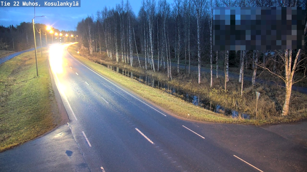 Weather Camera Image Road 22 Muhos, Kosulankylä, Muhos, Pohjois-Pohjanmaa