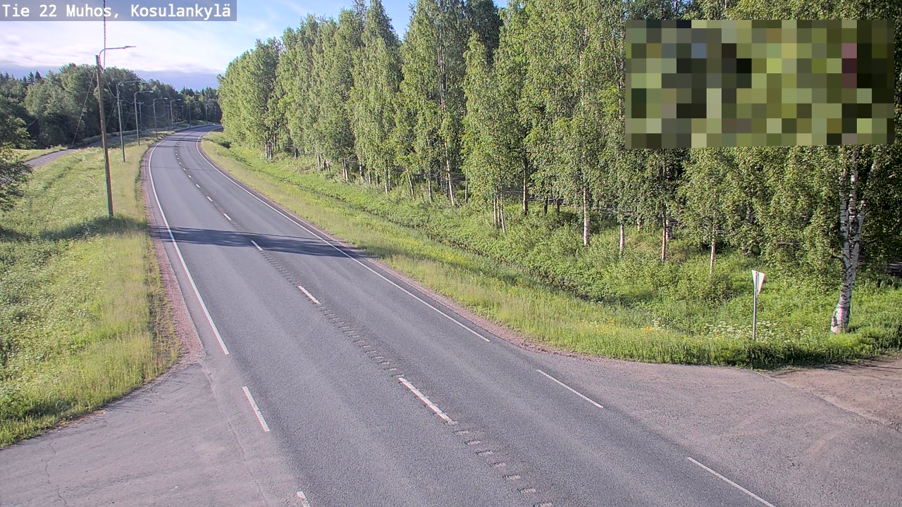 Weather Camera Image Road 22 Muhos, Kosulankylä, Muhos, Pohjois-Pohjanmaa