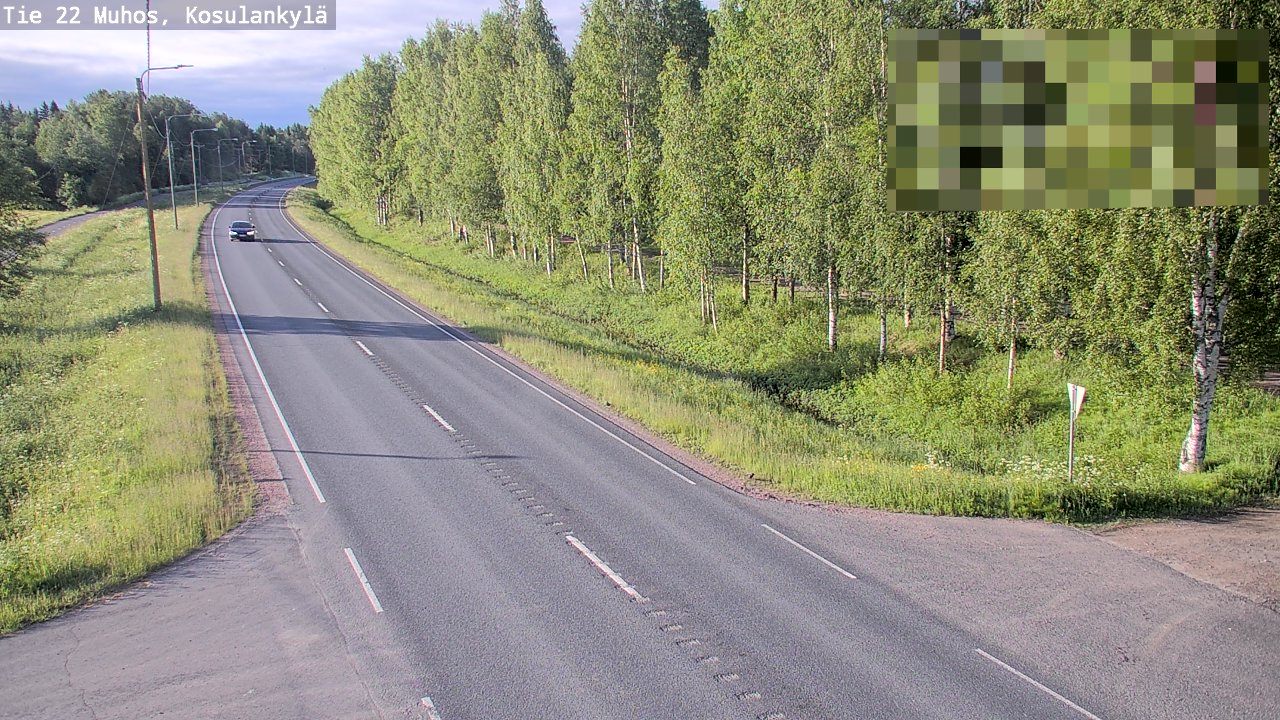 Weather Camera Image Road 22 Muhos, Kosulankylä, Muhos, Pohjois-Pohjanmaa