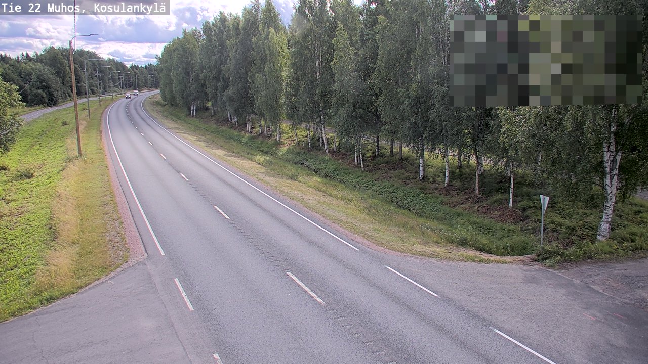 Weather Camera Image Väg 22 Muhos, Kosulankylä, Muhos, Pohjois-Pohjanmaa