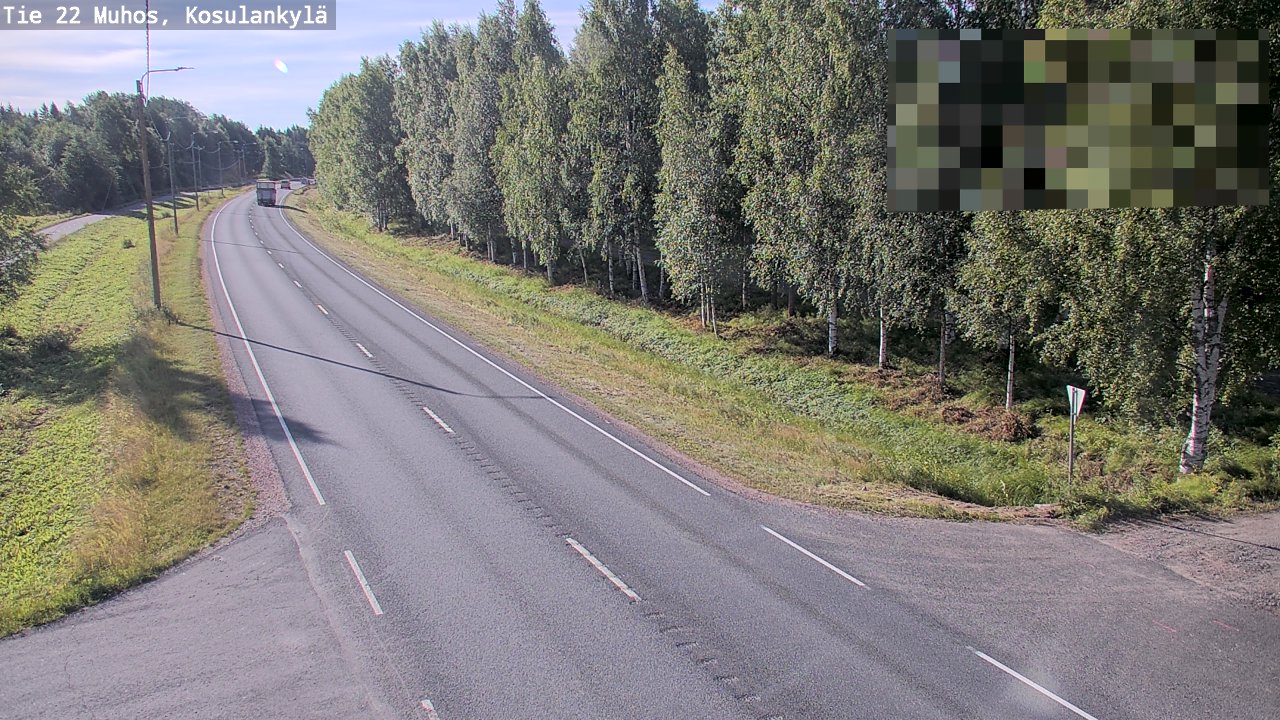 Weather Camera Image Road 22 Muhos, Kosulankylä, Muhos, Pohjois-Pohjanmaa