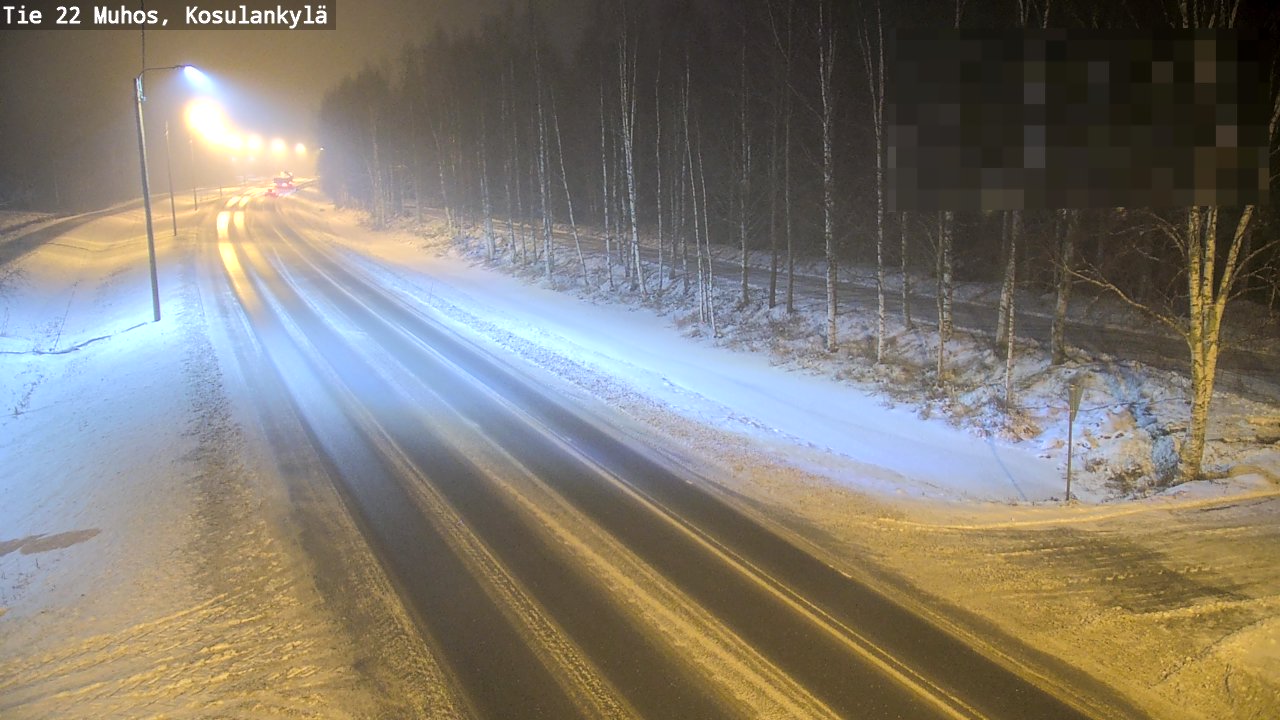 Weather Camera Image Väg 22 Muhos, Kosulankylä, Muhos, Pohjois-Pohjanmaa
