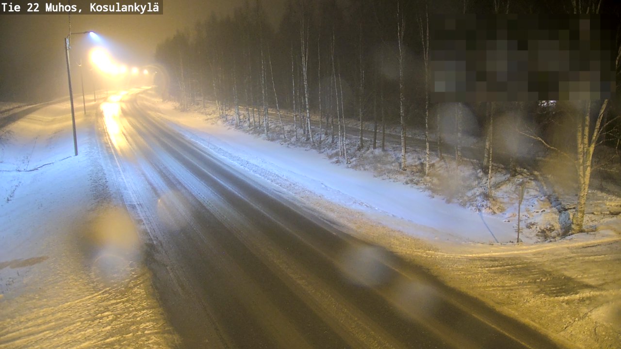 Weather Camera Image Väg 22 Muhos, Kosulankylä, Muhos, Pohjois-Pohjanmaa