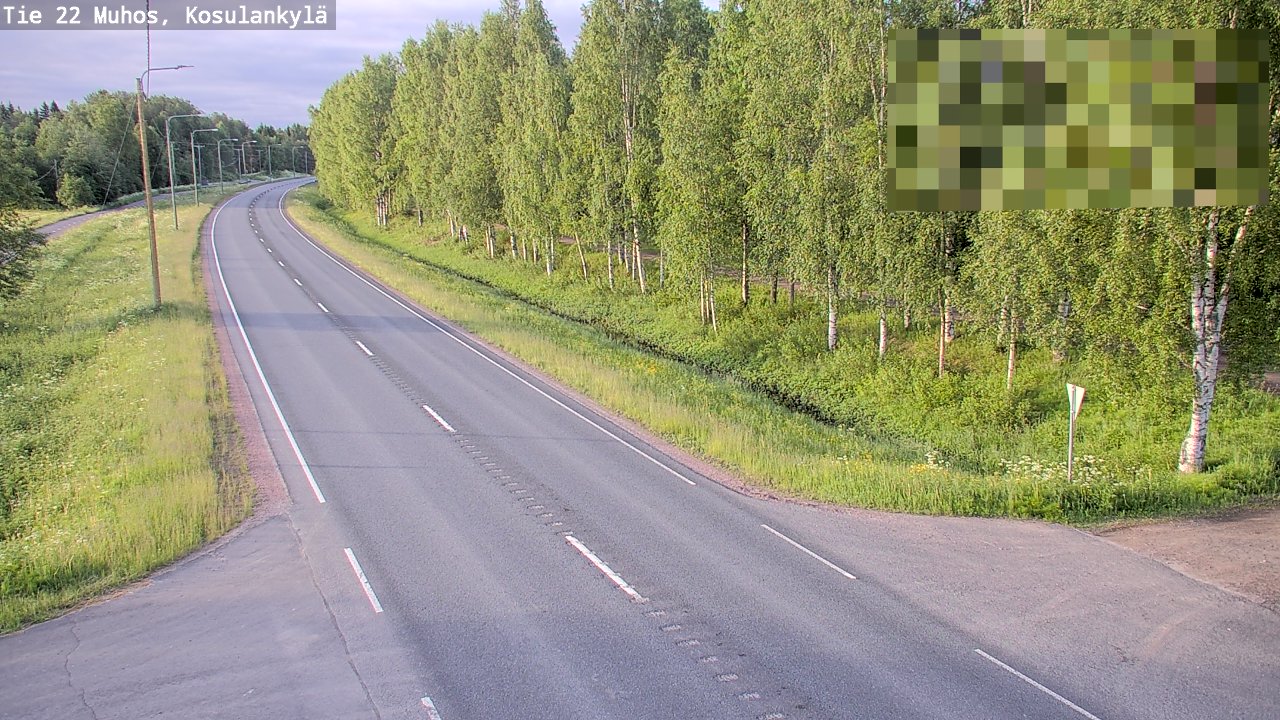 Weather Camera Image Road 22 Muhos, Kosulankylä, Muhos, Pohjois-Pohjanmaa